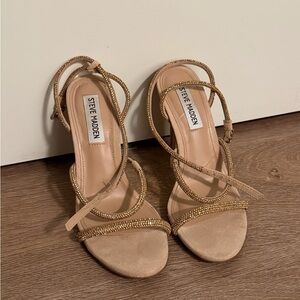 Steve Madden Beige Strappy Heels